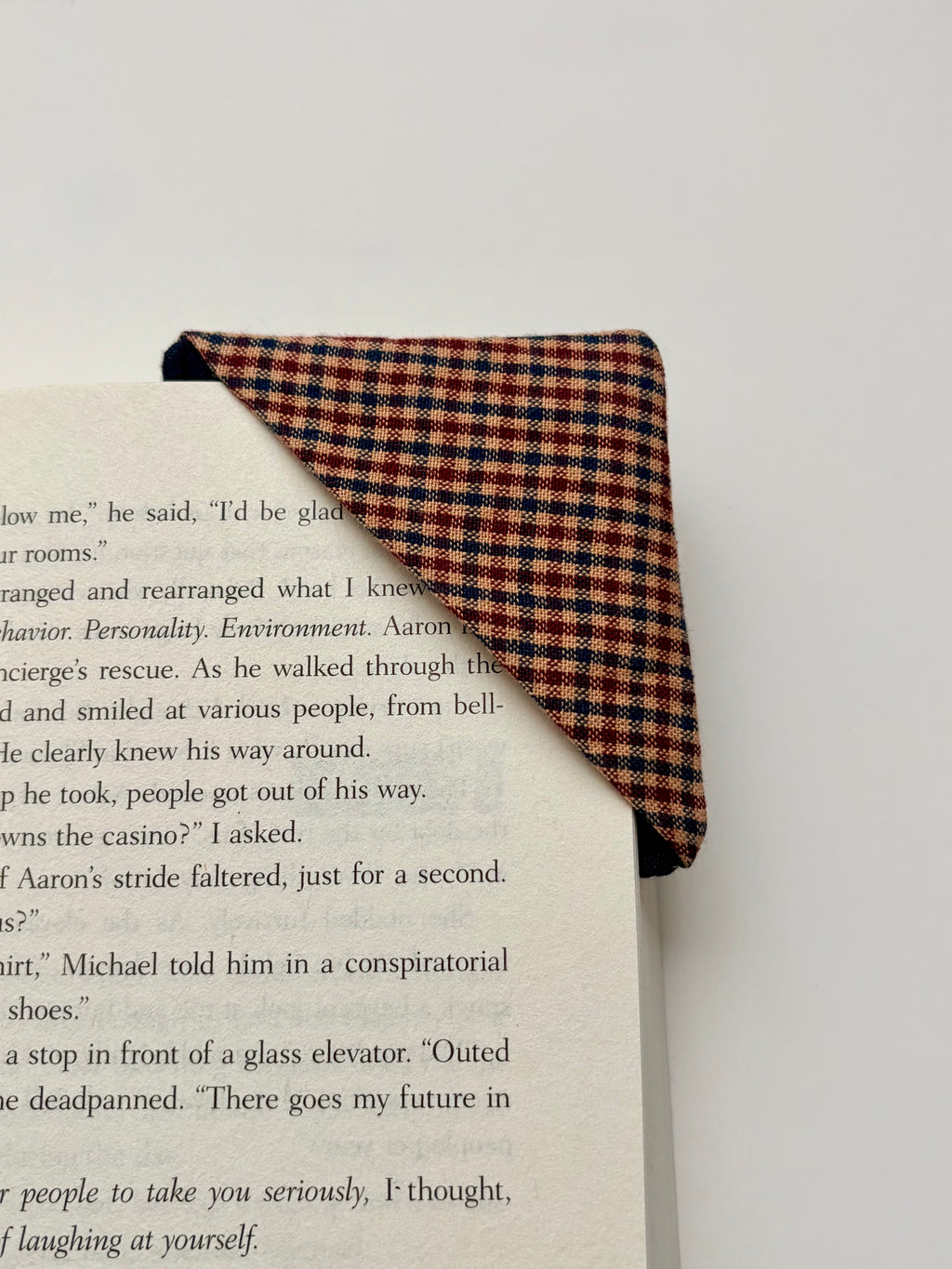 Madeline Fabric Corner Book Mark