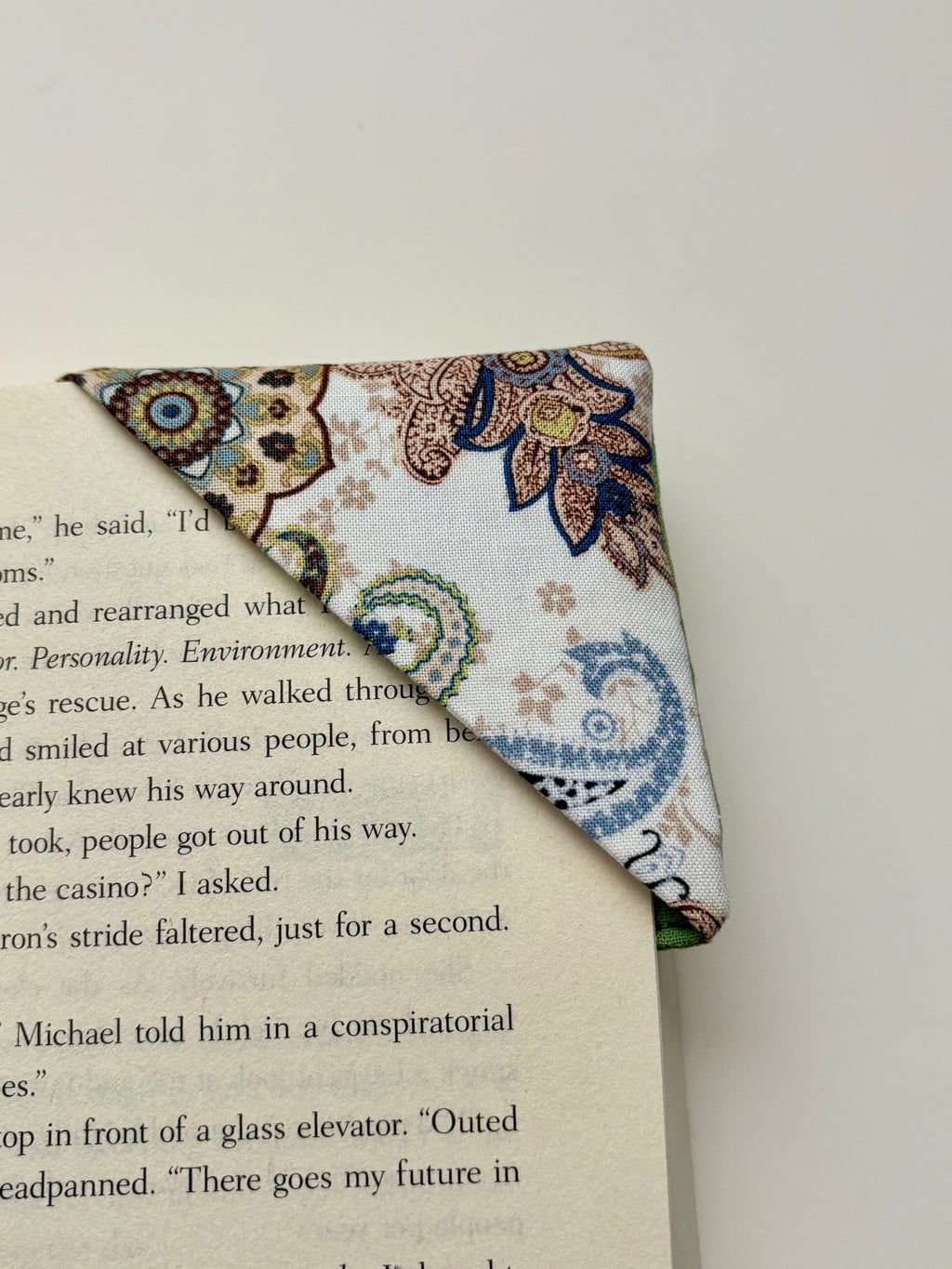 Tilly Fabric Corner Book Mark
