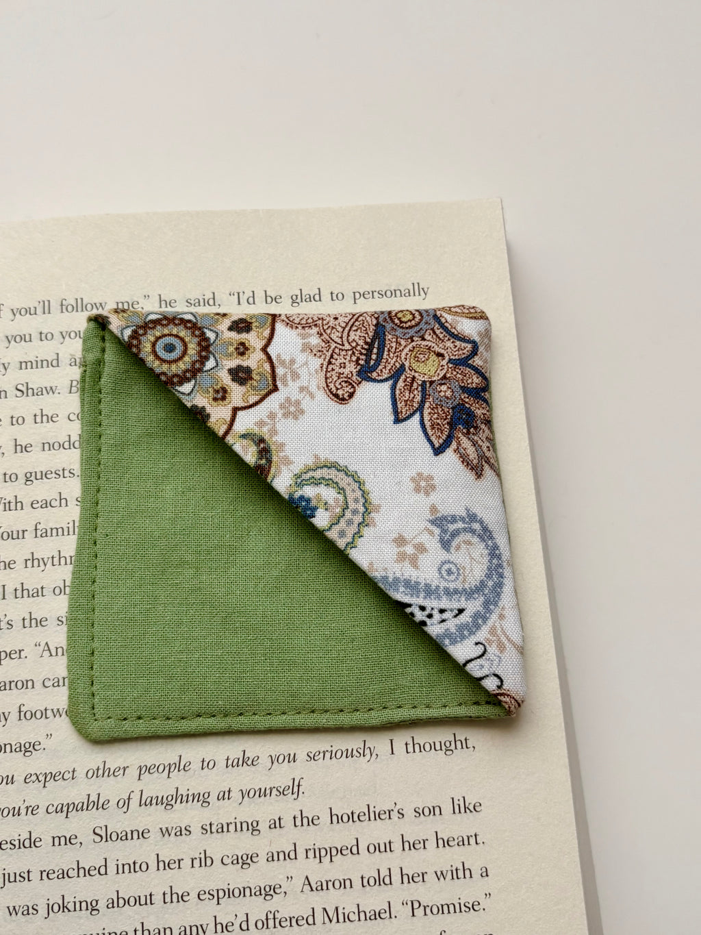 Tilly Fabric Corner Book Mark