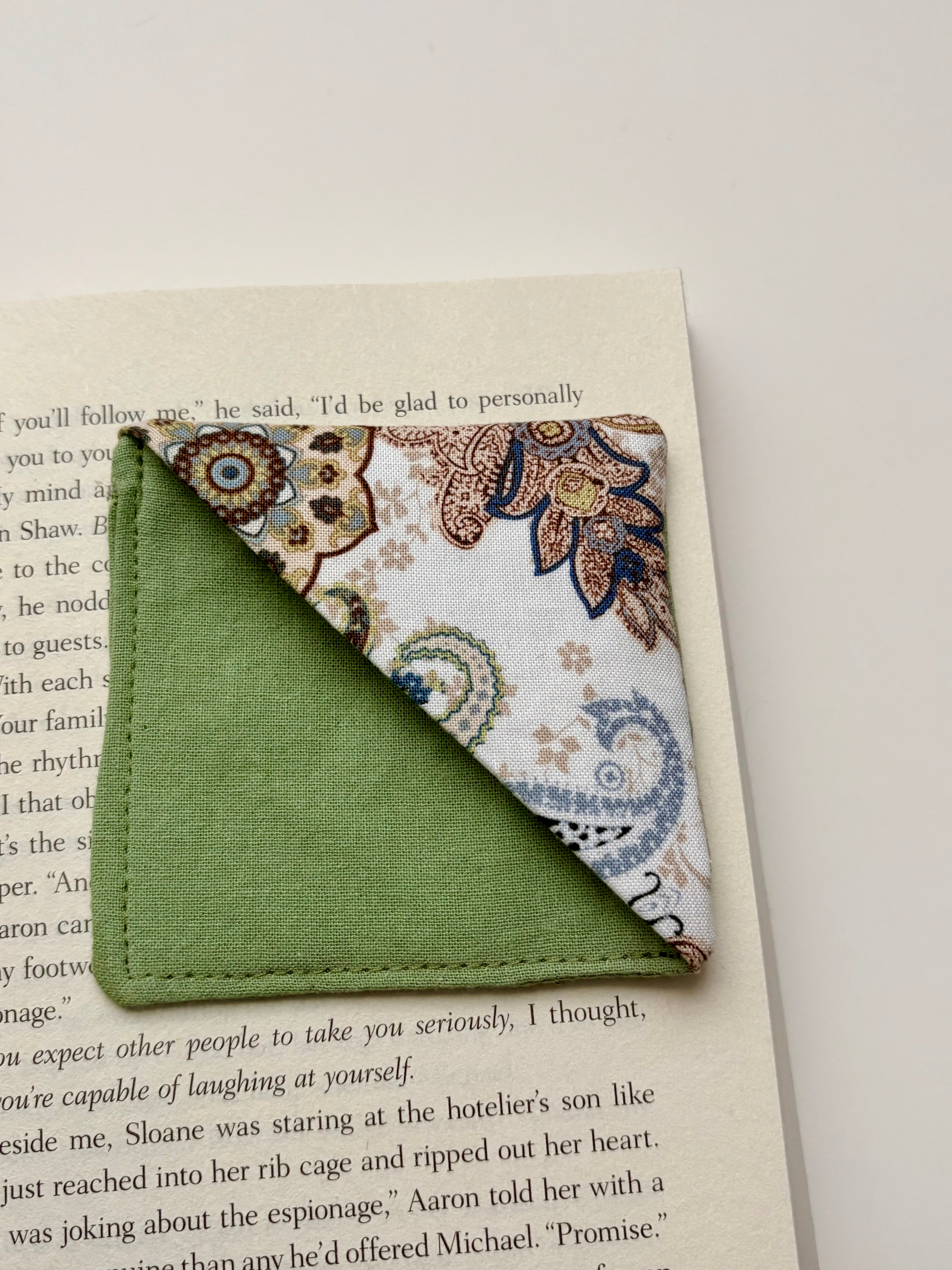 Tilly Fabric Corner Book Mark