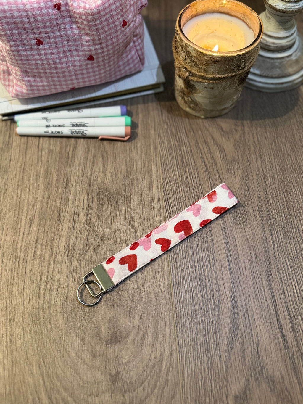 Large Heart Valentines Wristlet