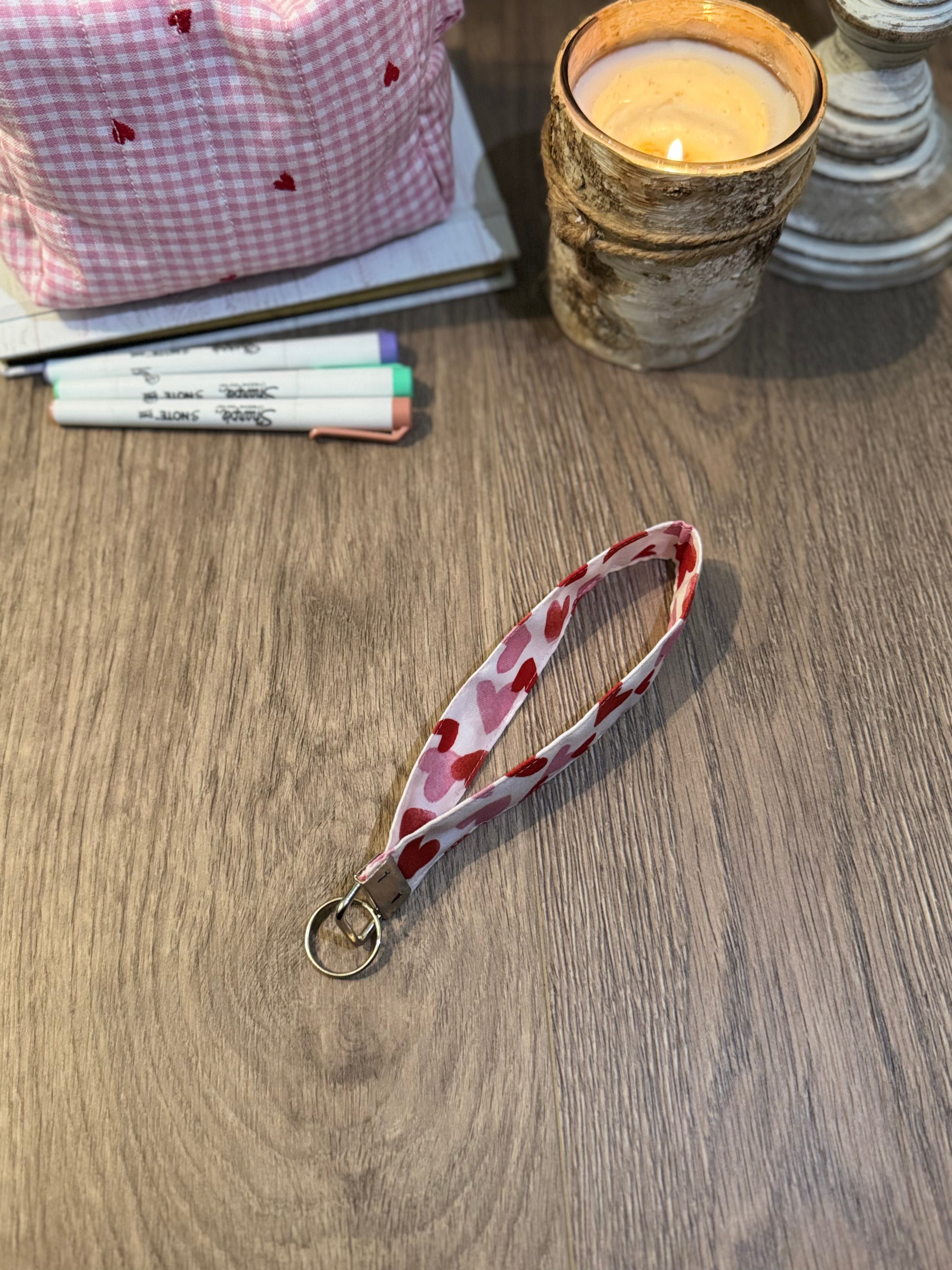 Large Heart Valentines Wristlet